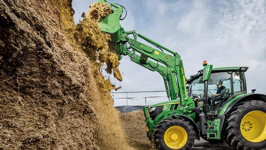 John Deere 6R+643R loader