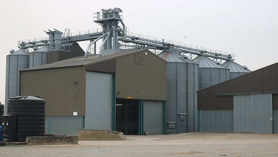 Outside of a grain store