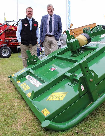 Adam Drewery (left) and Graham Cherry with a Foster scrub slasher now manufactured by Cherry Products