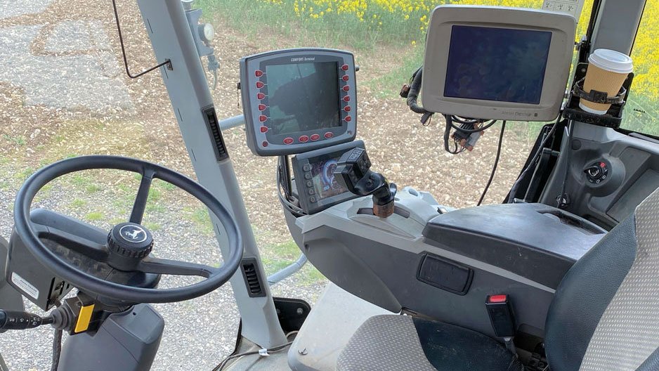 inside the cab