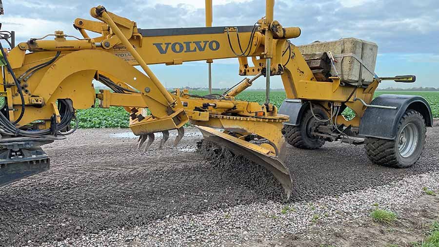 Grading farm track