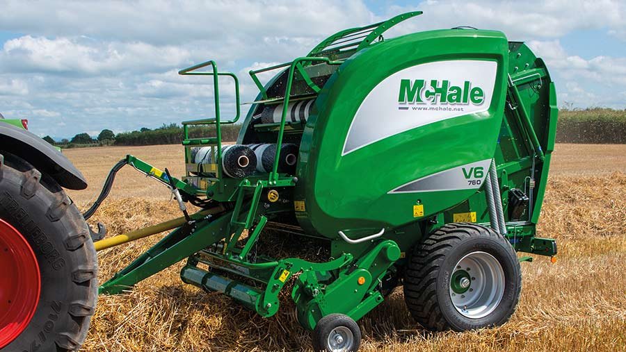 McHale automated V6760 round baler 