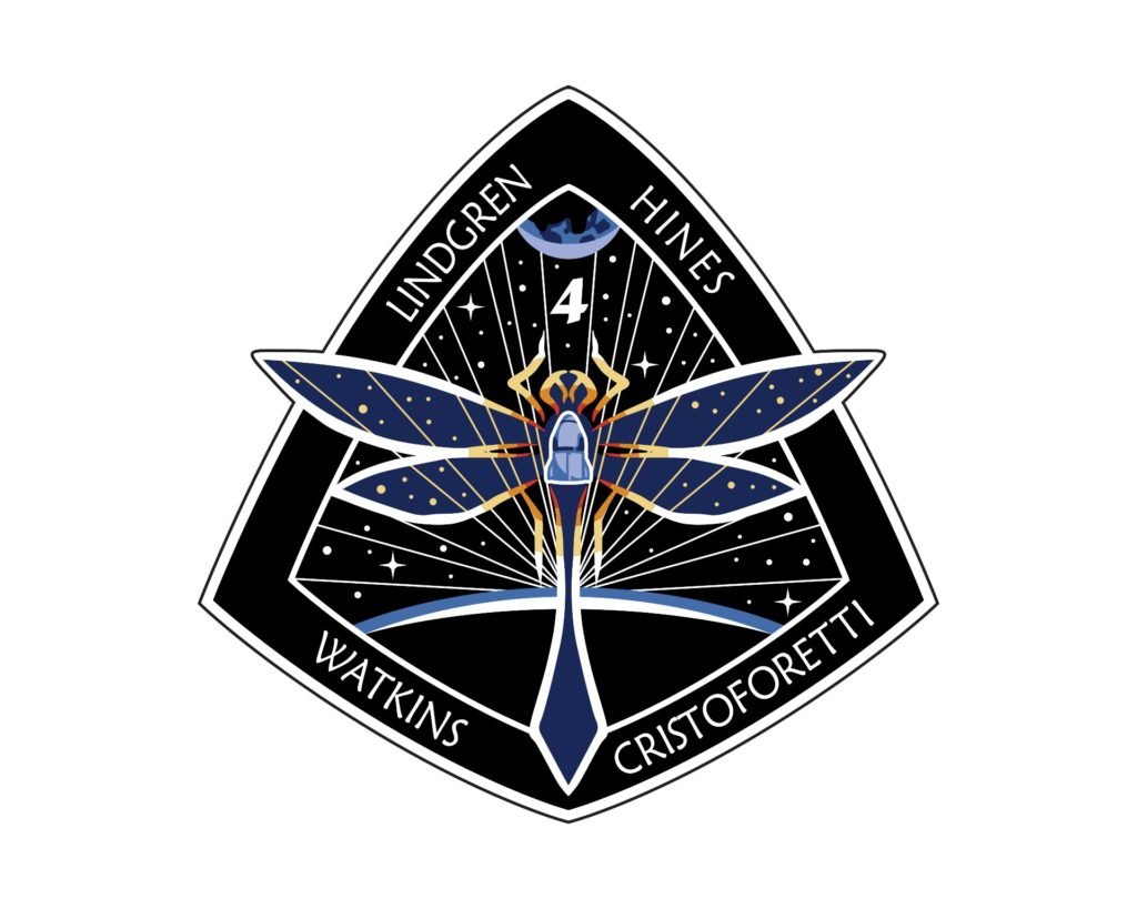 Dragonfly mission patch for SpaceX Crew-4 mission