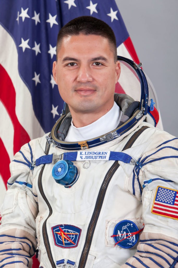 NASA photo of astronaut Kjell Lindgren in space suit