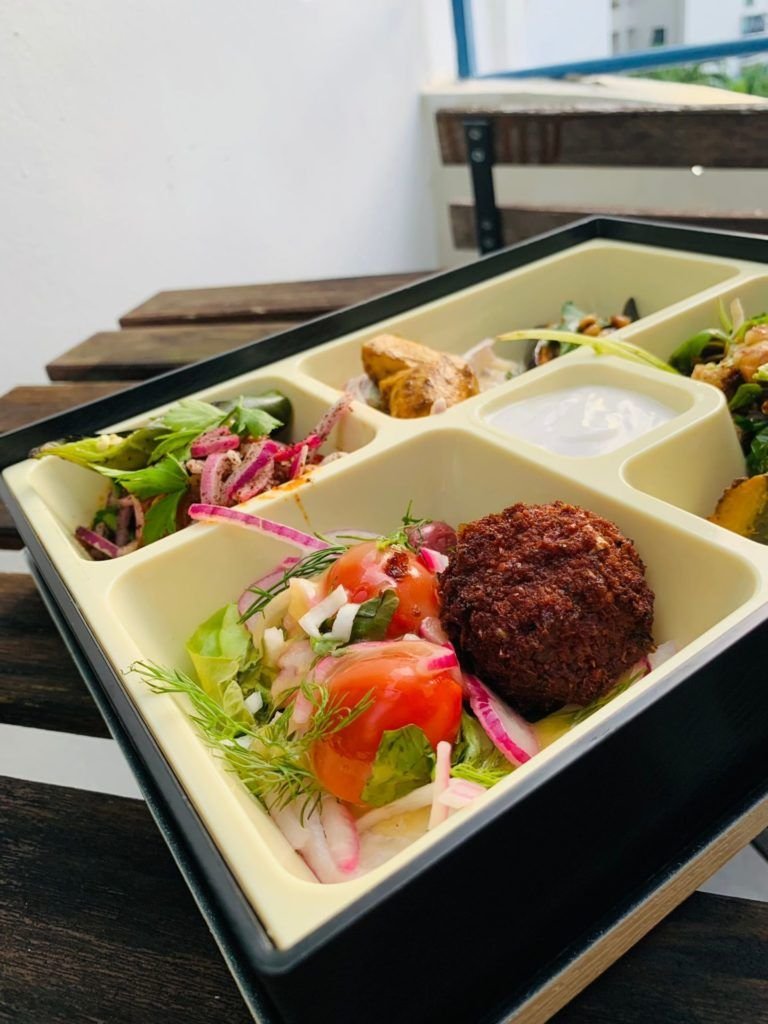 Plant-based menu falafel