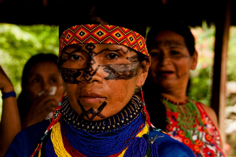 Sarayaku Warmikuna. The women of the community were the first to be part of the collective known as Amazonian Women. Image courtesy of Esteffany Bravo.