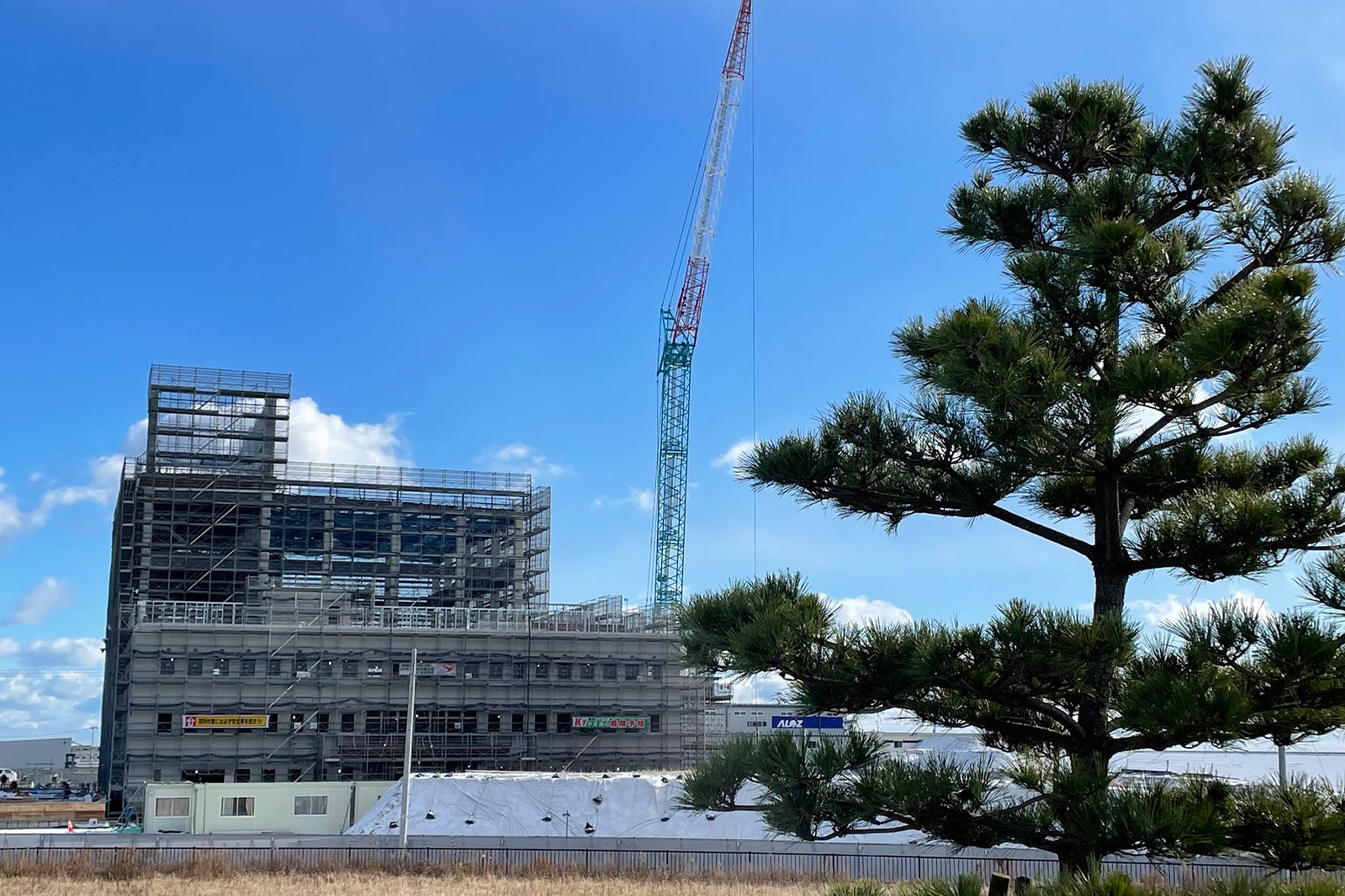 A biomass plant under construction: The Sendai Port Biomass Power Plant by the Sumitomo Corporation in Sendai City, Japan. Photo by: HUTAN Group.