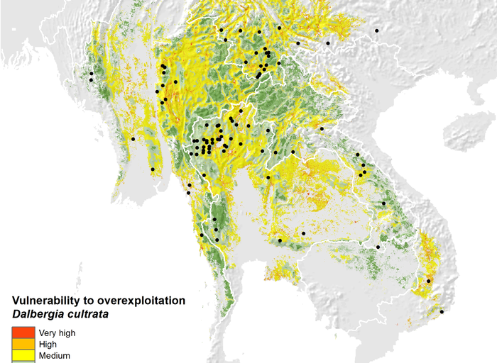 Map of rosewood threats