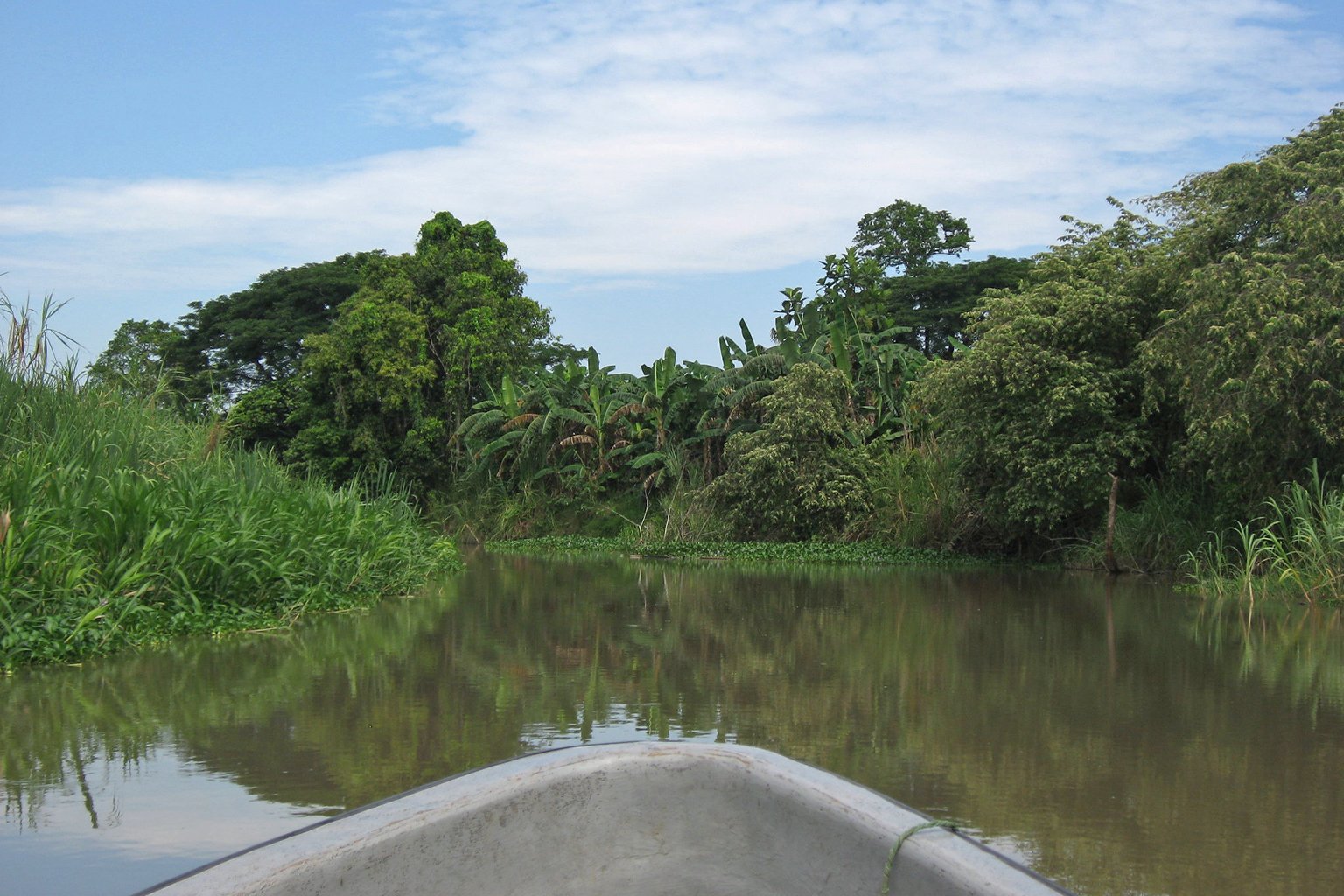 Boat on Sepik river