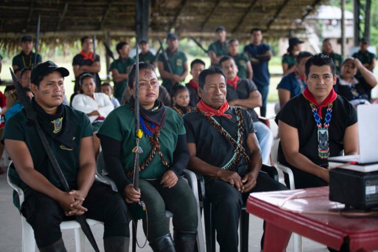 Community leaders of the A’i Cofán Indigenous community of Sinangoe