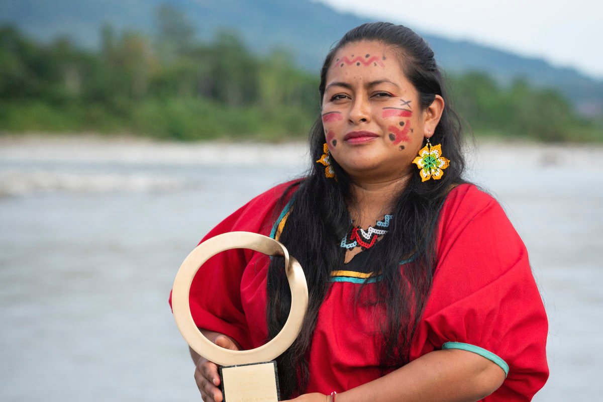 Alexandra Narváez, of the A’i Cofán people, is a leader of her community of Sinangoe.