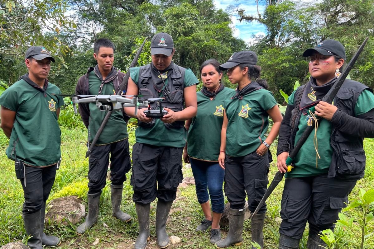 A’i Cofán community members use drones to monitor their territory.