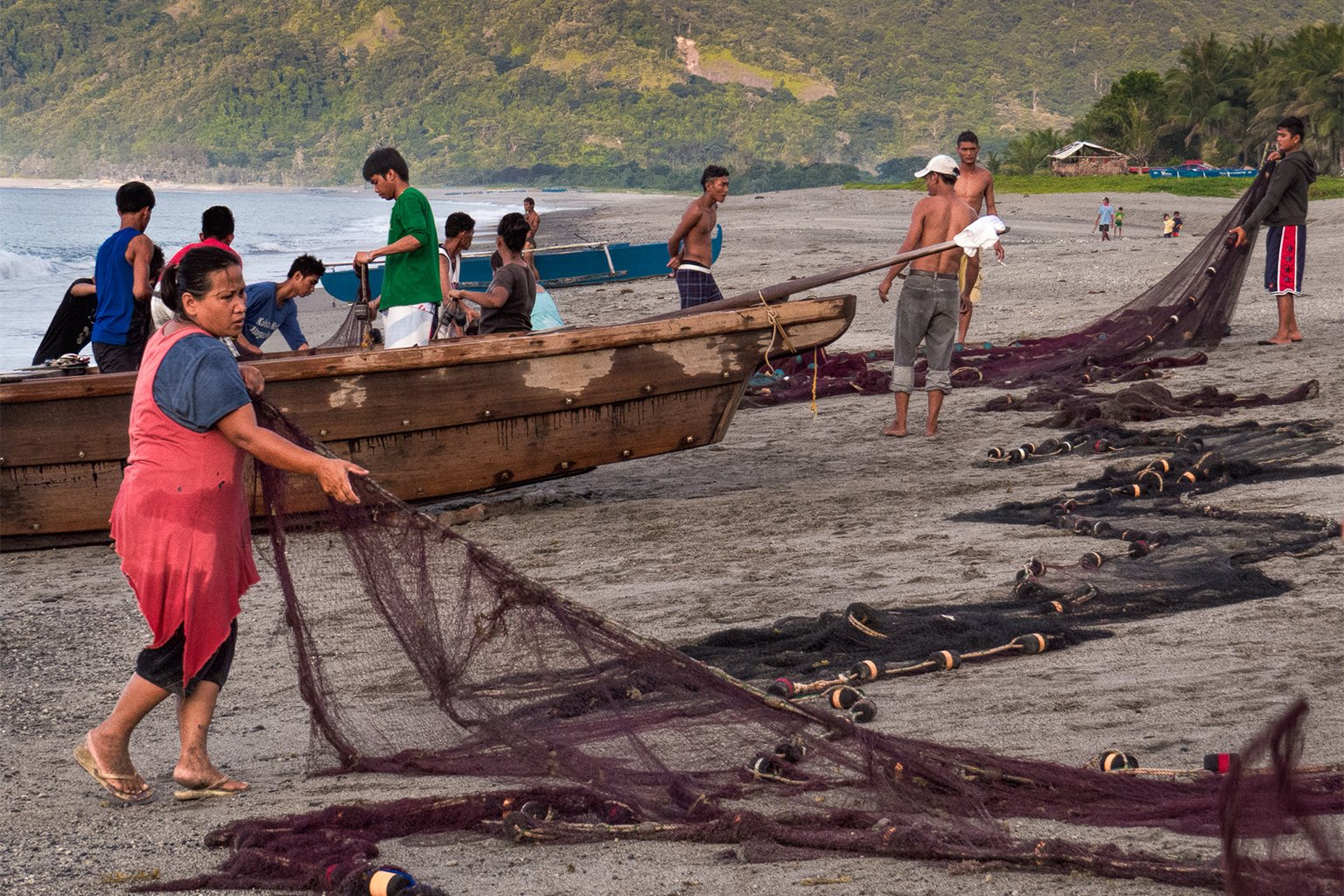 Fishing community in the Philippines.