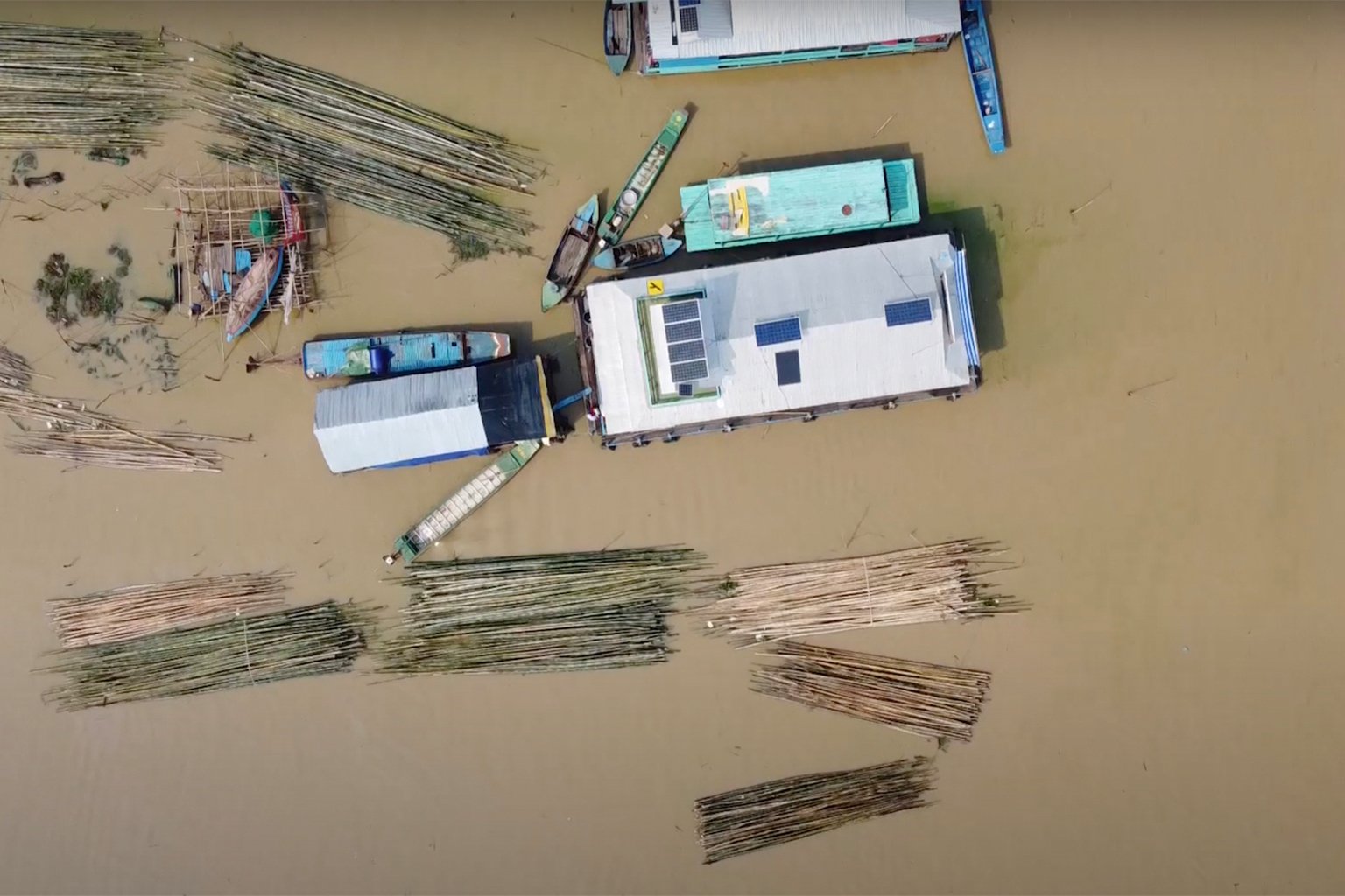 A house built on stilts in Tonle Sap.