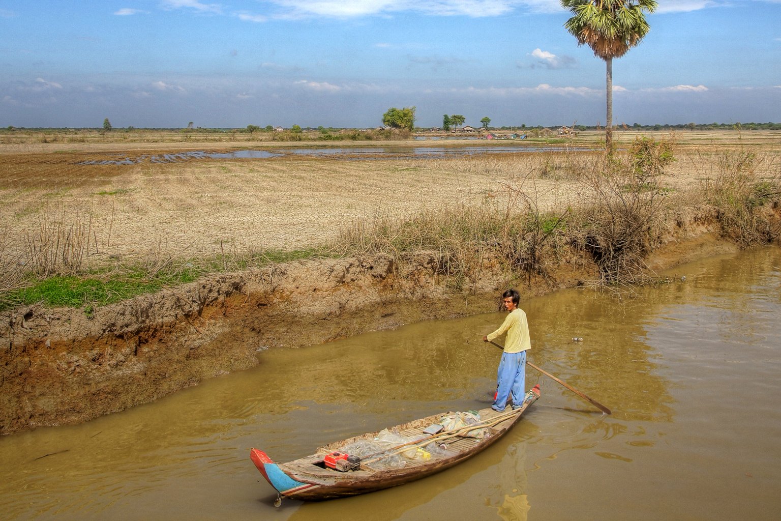 A fisherman on the Tonle Sap Lake.