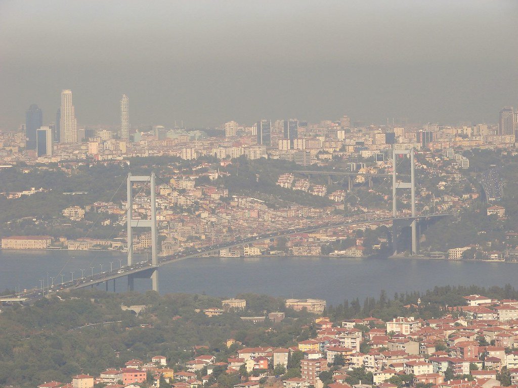 Dense smog over Istanbul.