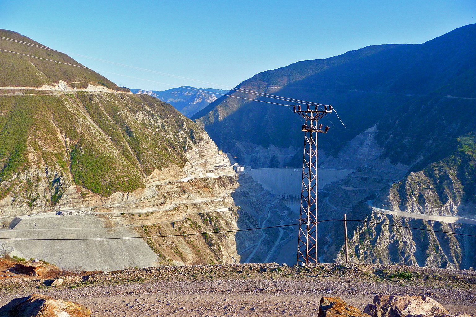 Dam construction in Turkey’s northeastern Artvin province