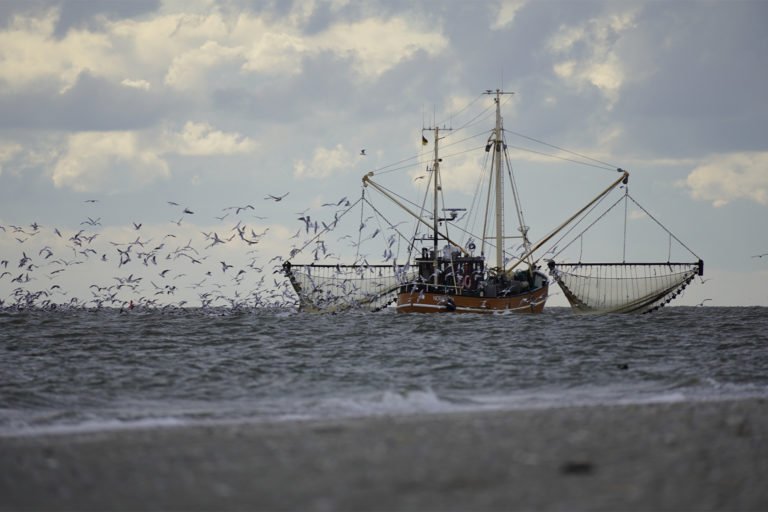 A trawler fishing boat.