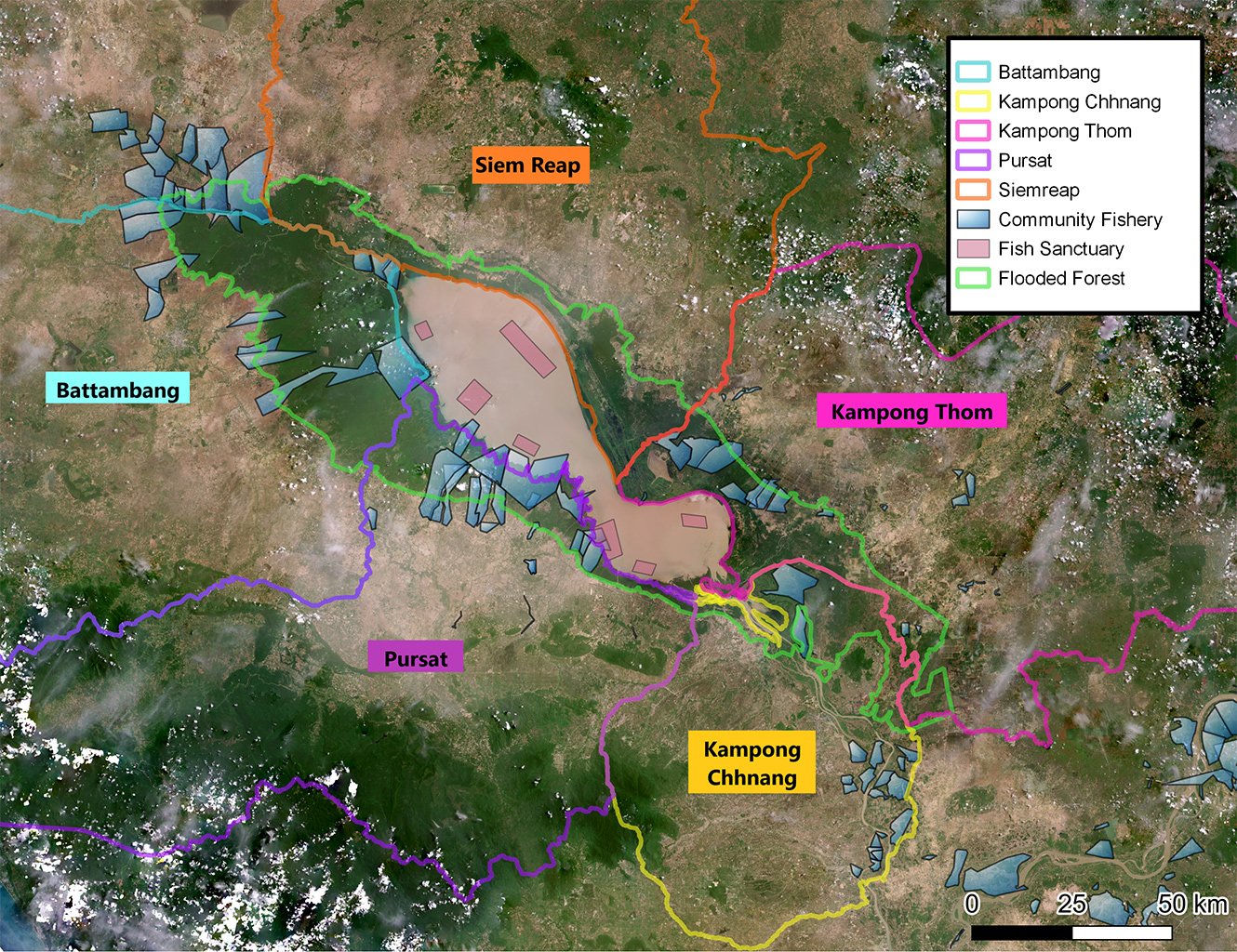 Map of Tonle Sap Lake