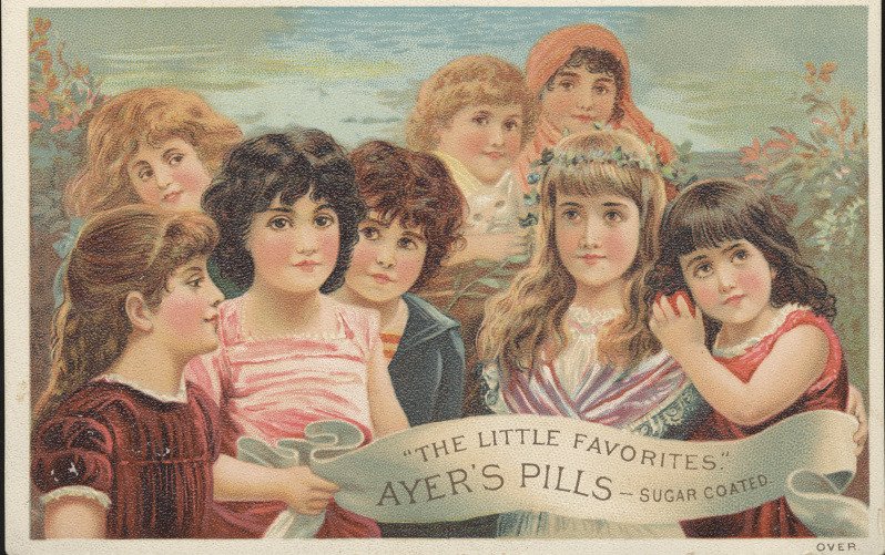 A late-19th century advertisement for "sugar coated" pills. 