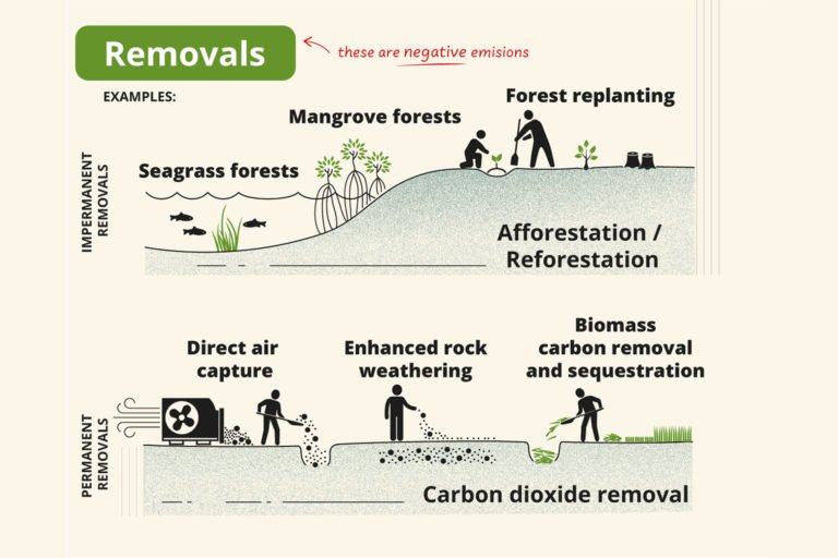 Carbon offsets: Removals infographic