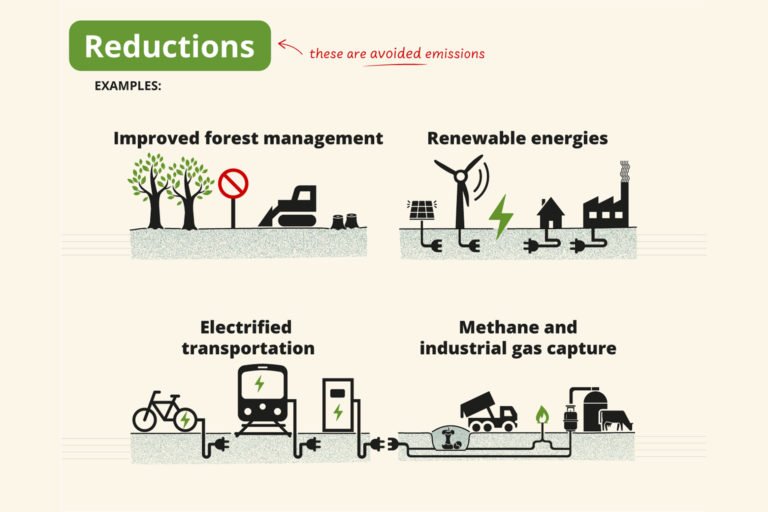 Carbon offsets: Reductions infographic