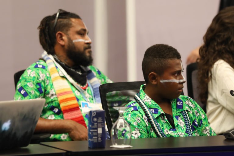 Indigenous delegates at COP27 in Egypt. Image courtesy of UN climate change via Flickr (CC BY-NC-SA 2.0).