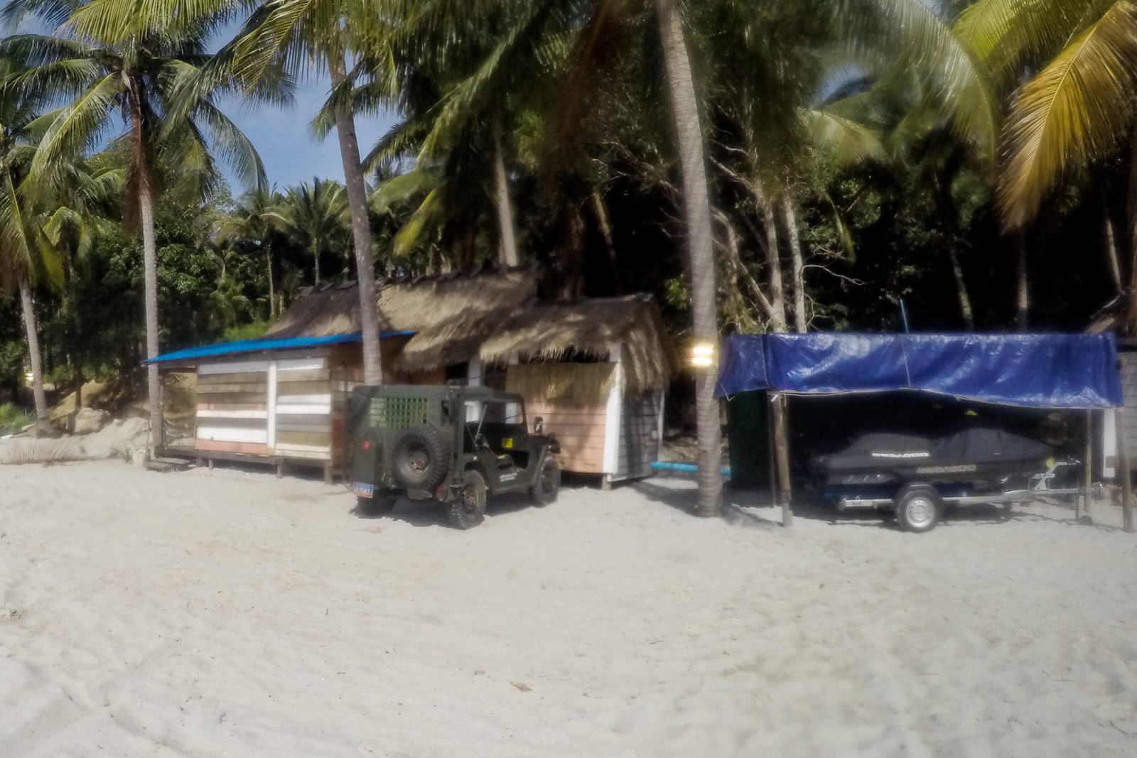 Vehicles with RCAF license plates were seen on Koh Toteung in November 2022, although workers living on the island couldn't say why they were being supervised by soldiers.