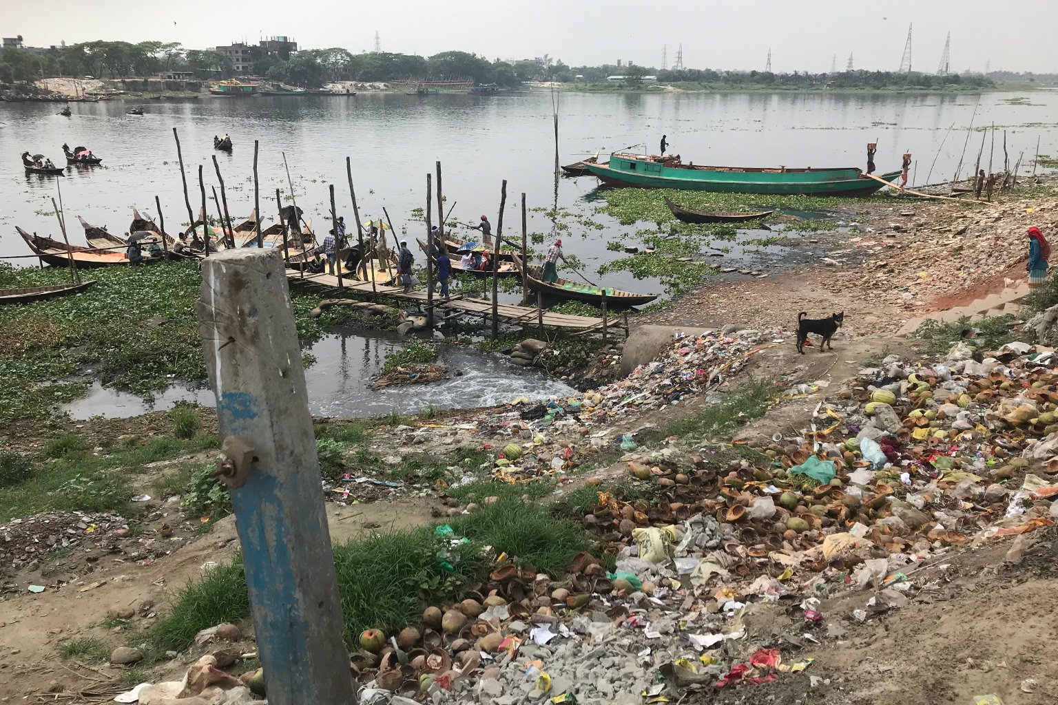 Buriganga river pollution.