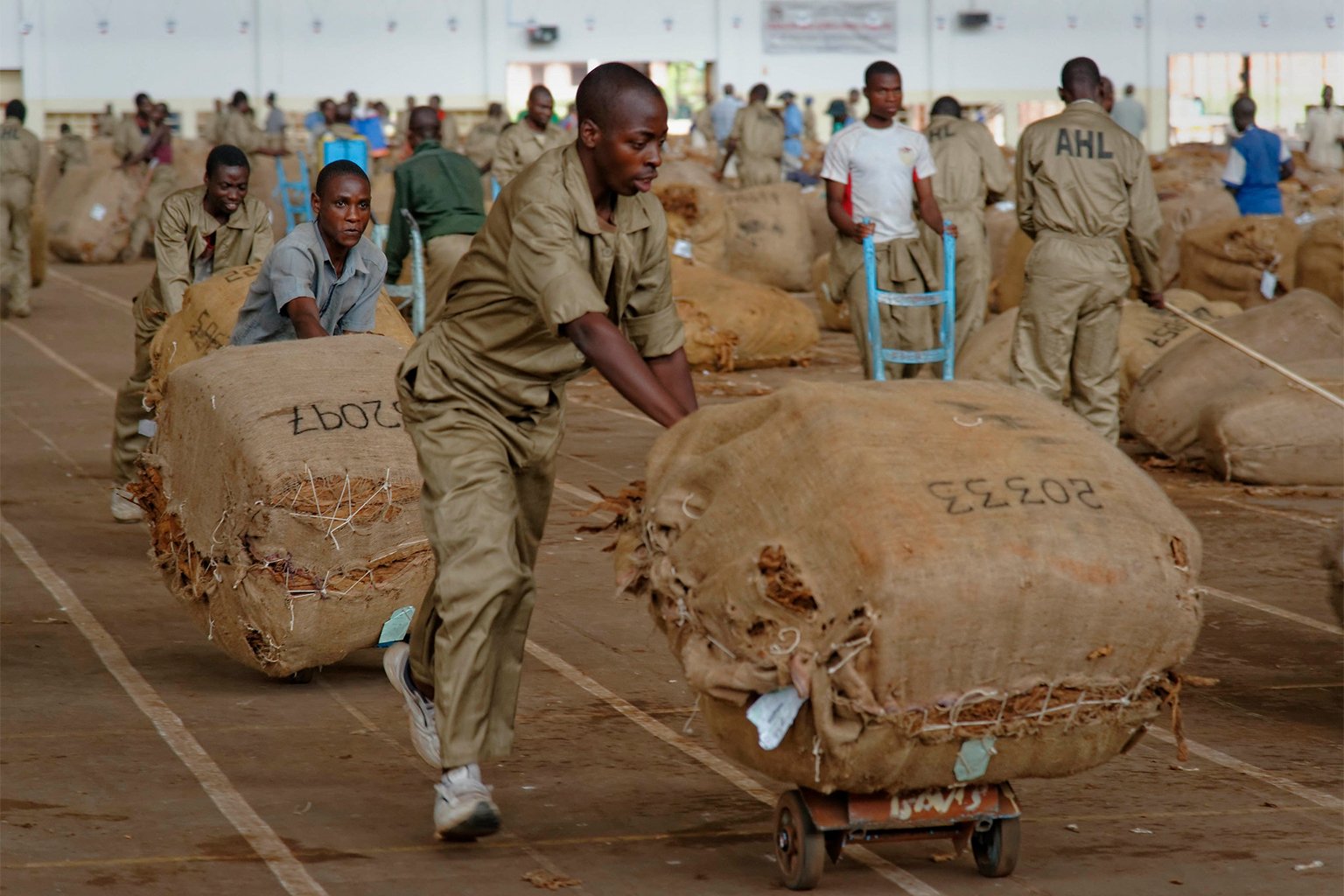 A tobacco warehouse in Malawi.