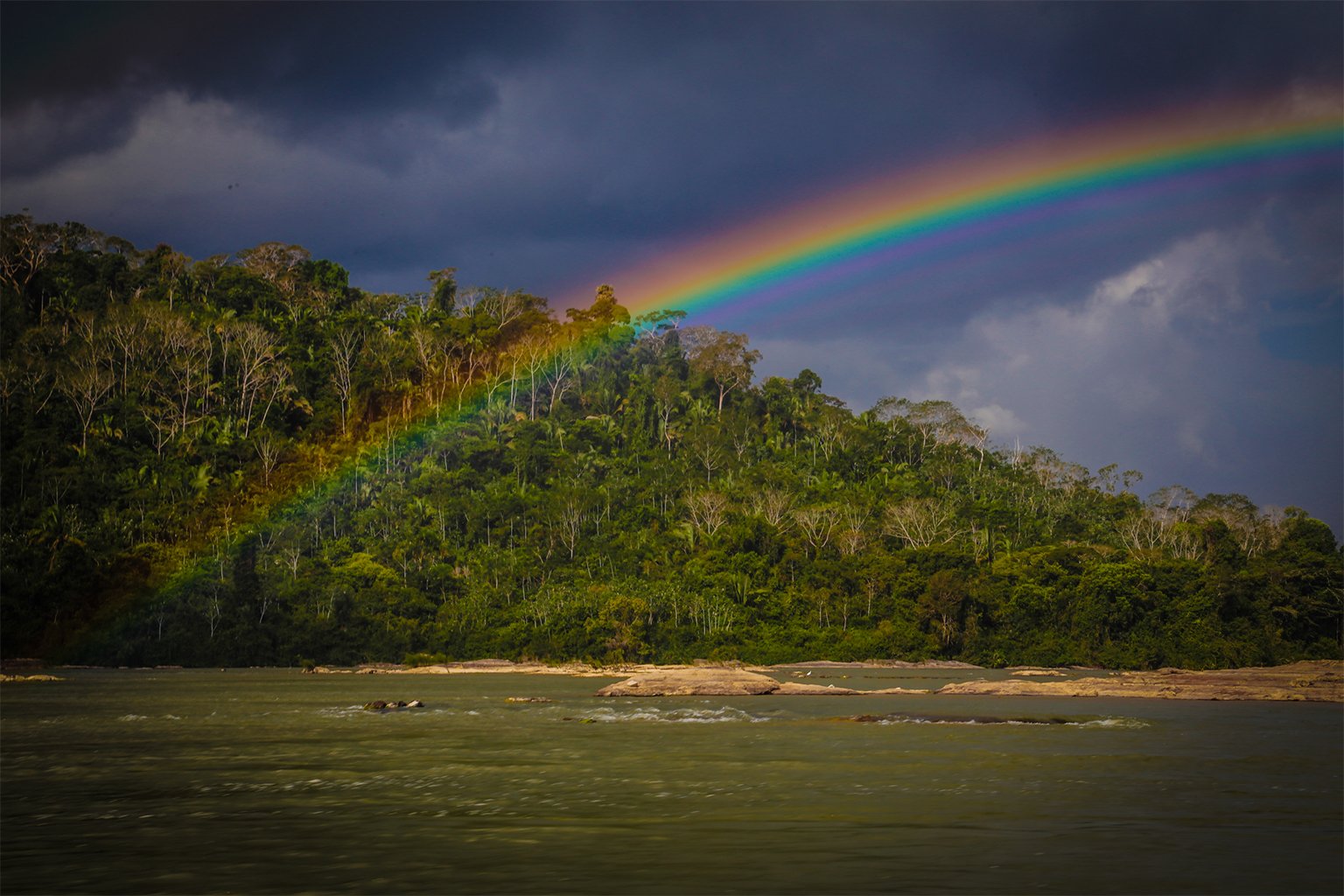 Rainbow over the Tapajós river.